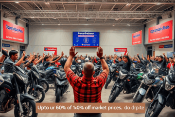 Imagem de motos disponíveis no leilão do Banco Bradesco.