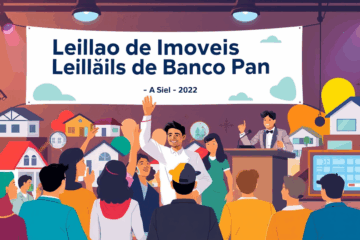 Imagem ilustrativa do leilão de imóveis do Banco Pan, com destaque para oportunidades de compra.