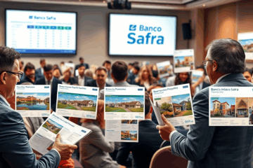 Imagem ilustrativa de um leilão de imóveis do Banco Safra