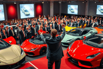 Imagem de carros de luxo disponíveis em leilão