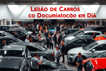 Leilão de carros com documentação regularizada, ideal para compra segura.