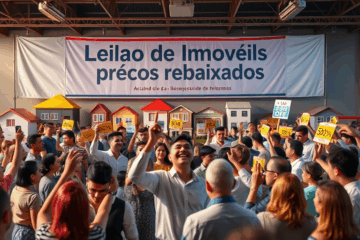 Imagem representativa de leilão de imóveis com preços rebaixados.