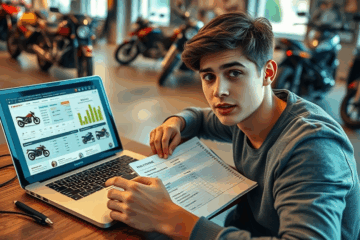 Imagem de uma moto que representa financiamento fácil