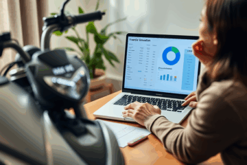 Simulação de financiamento para compra de moto.